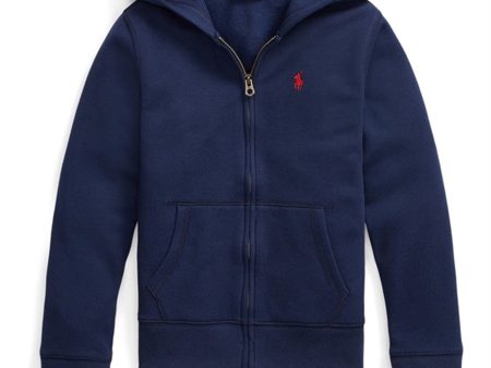 Polo Ralph Lauren Girls Full Zip Hættetrøjer Newport Navy Online Hot Sale