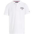 Tommy Hilfiger Th Logo Kortærmet Polo White Discount