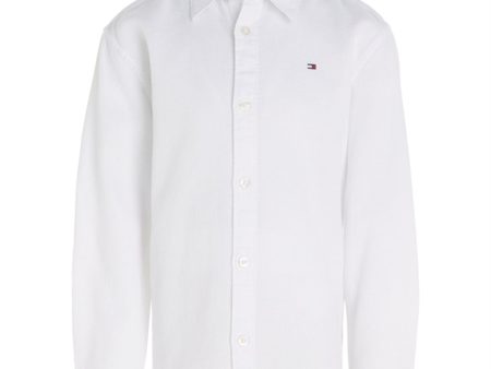 Tommy Hilfiger Solid Waffle Skjorte White Sale