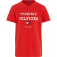 Tommy Hilfiger Th Logo T-shirt Fierce Red Online Hot Sale