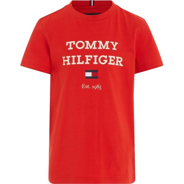 Tommy Hilfiger Th Logo T-shirt Fierce Red Online Hot Sale