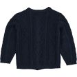 Copenhagen Colors Navy Strikket Cardigan Hot on Sale