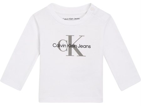 Calvin Klein Monogram Bluse Bright White Online now