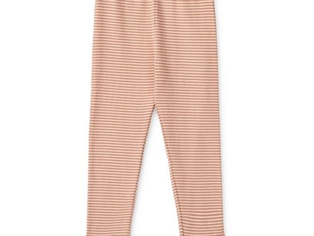 Liewood Y D Stripe Tuscany Rose Sandy Marien Stripe Rib Leggings Online Hot Sale