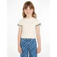 Tommy Hilfiger Ruffle Rib Strik Top Calico on Sale