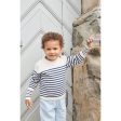 Copenhagen Colors Cream Navy Combi Strikket Striped Sailor Sweater Online