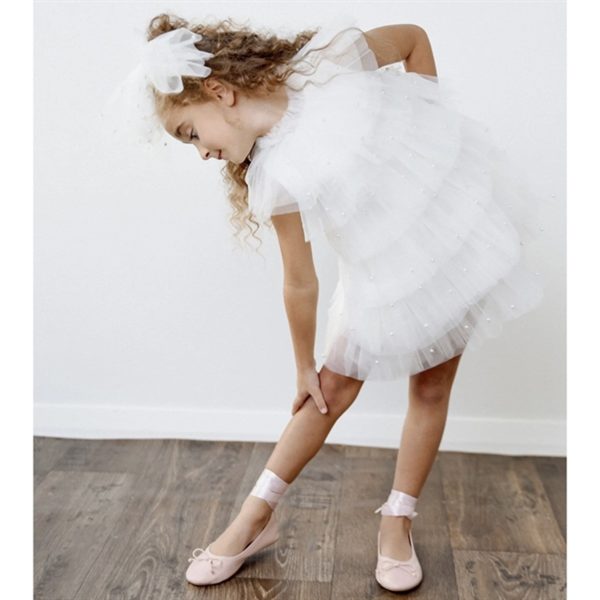 Dolly by Le Petit Tom Pearl Tutully Tiered Tulle Tuttu Kjole White Online Sale