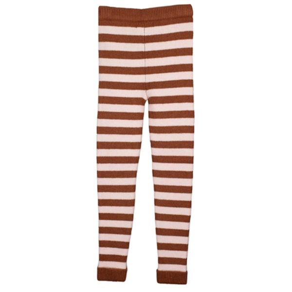 Fliink Carob Brown Striped Benna Rib Leggings Supply