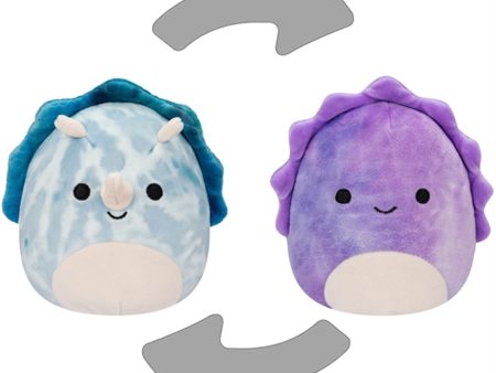 Squishmallows Flip A Mallow Purple Dino Blue Dino 13 cm Online now