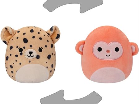 Squishmallows Flip A Mallow Cheetah Elton the Monkey 13 cm Online Hot Sale