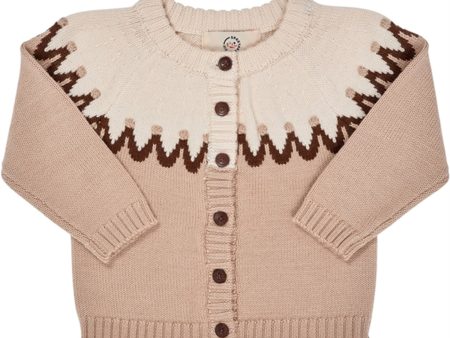 Copenhagen Colors Lt Taupe Combi Cupcake Classic Cardigan Online