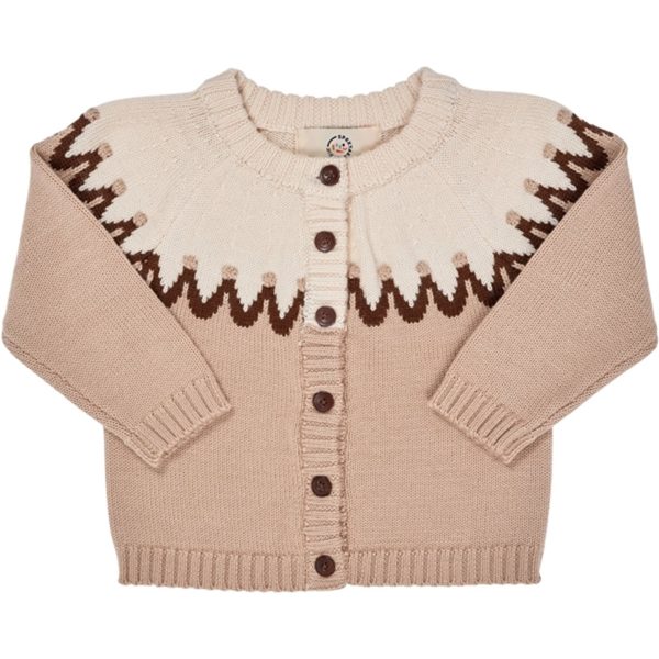 Copenhagen Colors Lt Taupe Combi Cupcake Classic Cardigan Online