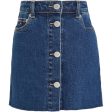 Tommy Hilfiger Denim Button Through Nederdel Midblueclean Online