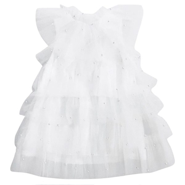 Dolly by Le Petit Tom Pearl Tutully Tiered Tulle Tuttu Kjole White Online Sale