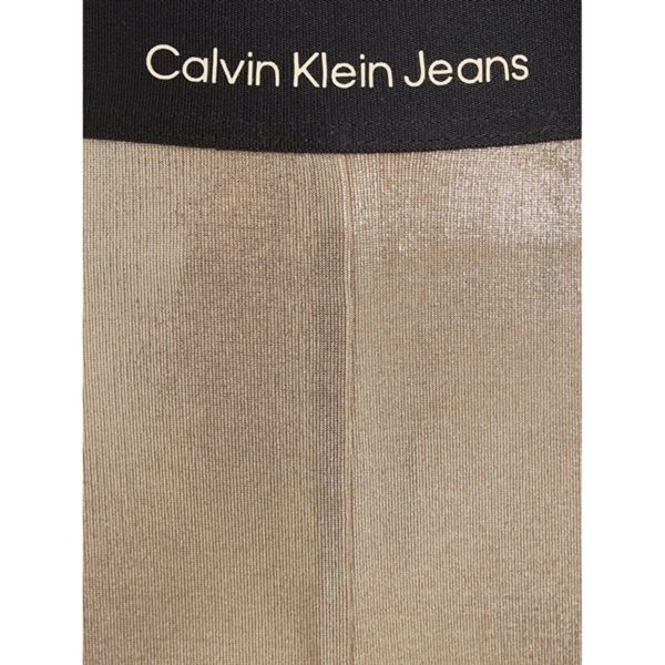 Calvin Klein Metallic Coated Leggings Frosted Almond on Sale