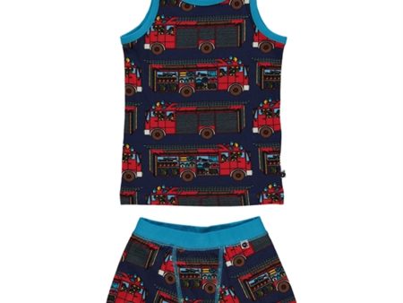 Småfolk Medieval Blue Fire Trucks Undertøjssæt on Sale