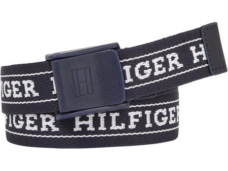 Tommy Hilfiger Webbing Bælte Space Blue For Sale