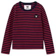 Wood Wood Navy Red Stripes Kim Bluse Online now