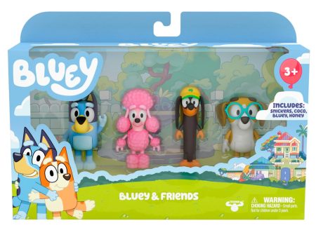 Bluey Figurer Venner 4-pak For Discount