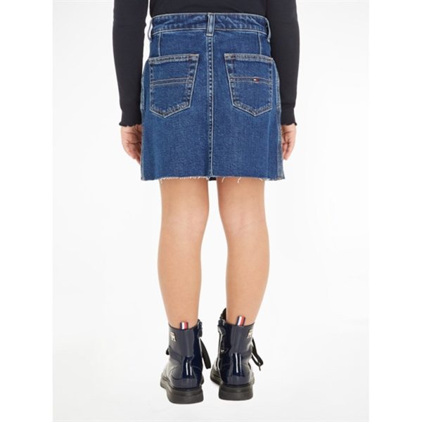 Tommy Hilfiger Denim Button Through Nederdel Midblueclean Online