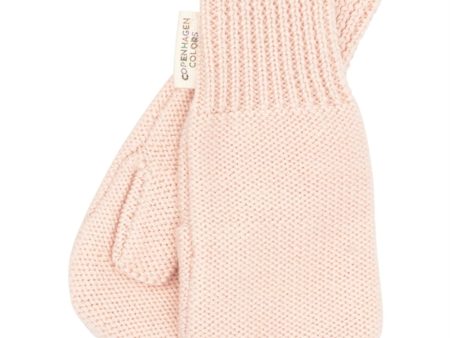 Copenhagen Colors Soft Pink Merino Uld Strikkede Vanter Discount