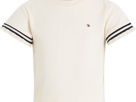 Tommy Hilfiger Ruffle Rib Strik Top Calico on Sale