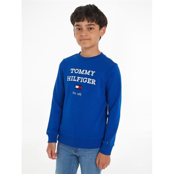 Tommy Hilfiger Th Logo Sweatshirt Ultra Blue For Sale