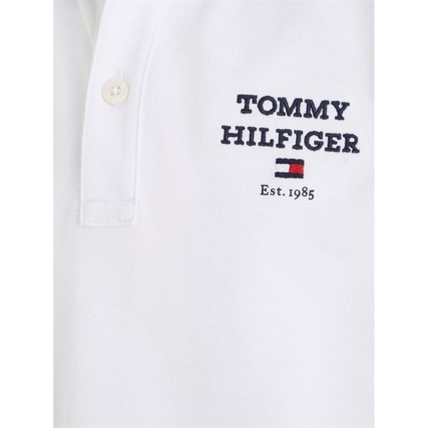 Tommy Hilfiger Th Logo Kortærmet Polo White Discount