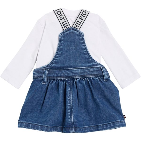 Tommy Hilfiger Baby Denim Dungaree Sæt Denim Medium For Sale