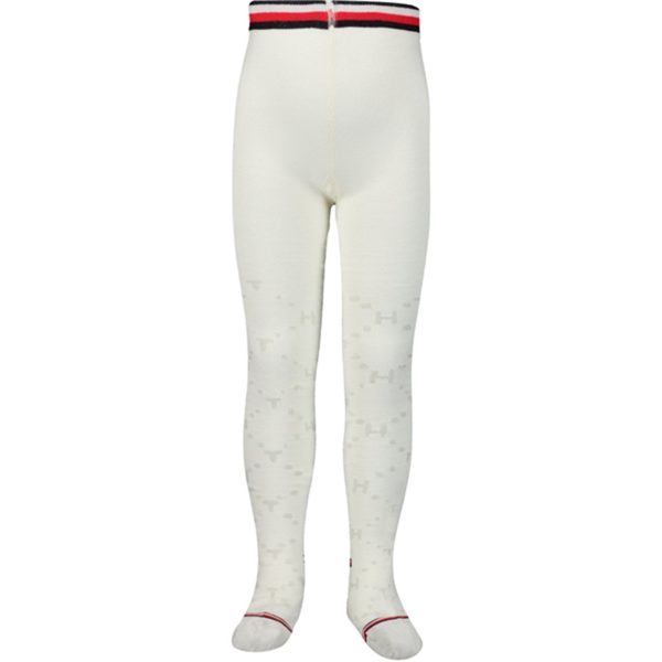 Tommy Hilfiger Kids Strømpebukser Off White Hot on Sale