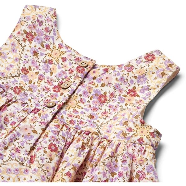 Wheat Carousels And Flowers Pinafore Wrinkles Kjole Sienna Fashion