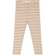 Petit Piao® Walnut Brown Off White Leggings Modal Striped Online Hot Sale