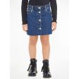 Tommy Hilfiger Denim Button Through Nederdel Midblueclean Online