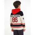 Tommy Hilfiger Varsity Hoodie Red White Navy Block Hot on Sale