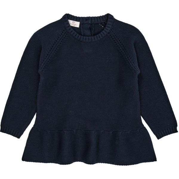 Copenhagen Colors Navy Strikket Pullover Discount