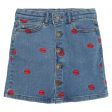 The New Medium blue Lips Denim Nederdel For Discount