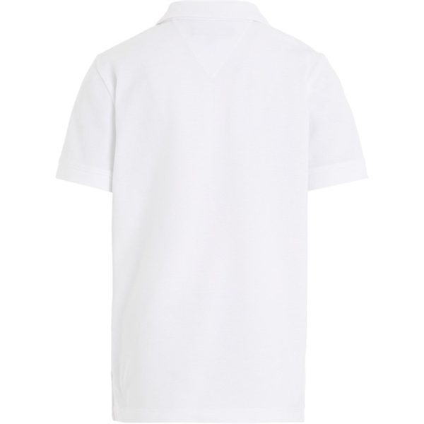 Tommy Hilfiger Th Logo Kortærmet Polo White Discount