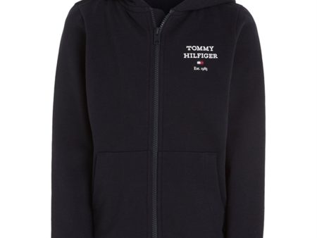 Tommy Hilfiger Th Logo Full Zip Hoodie Desert Sky Online Hot Sale