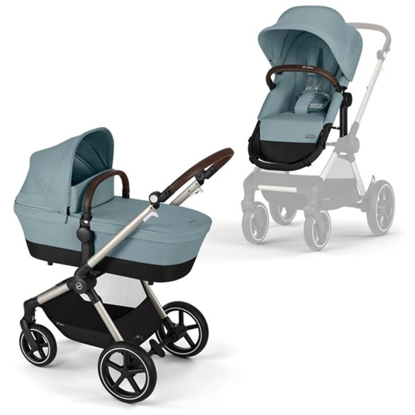 Cybex Eos Lux Sky Blue 2-i-1 Klapvogn Fashion