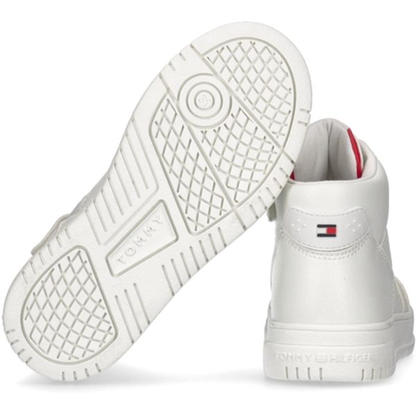 Tommy Hilfiger High Top Lace-Up Sneaker Off White For Cheap