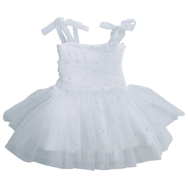 Dolly by Le Petit Tom Pearl Tulle Ballerina Kjole White Online now