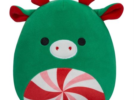 Squishmallows Christmas Green Moose w. Peppermint Swirl Tummy 19 cm Sale