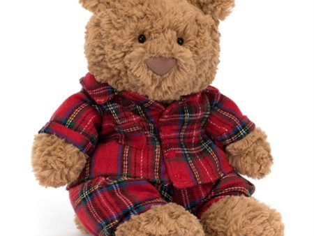 Jellycat Bartholomew Bjørn med Pyjamas 26 cm Online Hot Sale