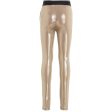 Calvin Klein Metallic Coated Leggings Frosted Almond on Sale