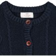 Copenhagen Colors Navy Strikket Cardigan Hot on Sale