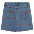 The New Medium blue Lips Denim Nederdel For Discount