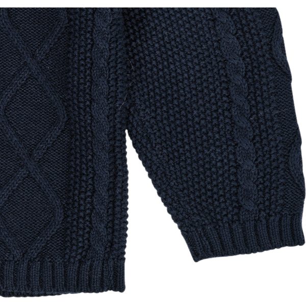 Copenhagen Colors Navy Strikket Cardigan Hot on Sale