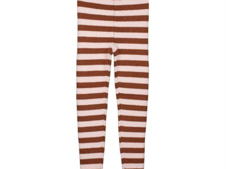 Fliink Carob Brown Striped Benna Rib Leggings Supply