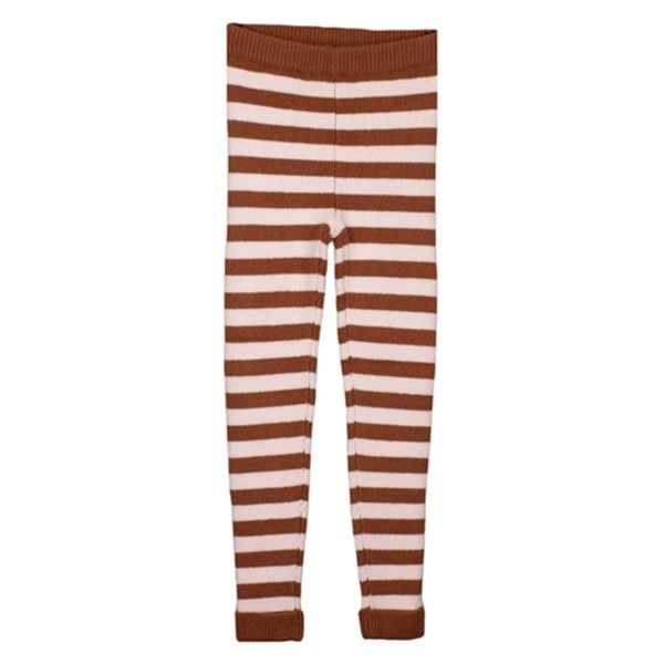 Fliink Carob Brown Striped Benna Rib Leggings Supply