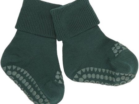 Gobabygo Uld Anti-Slip Strømper Forrest Green Online Hot Sale